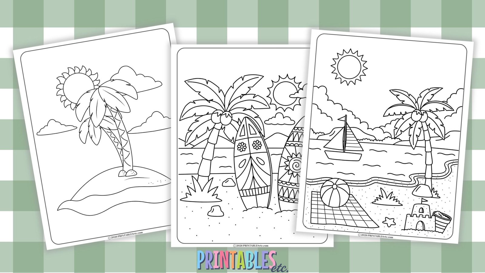Summer Coloring Pages (Free PDF Printables)