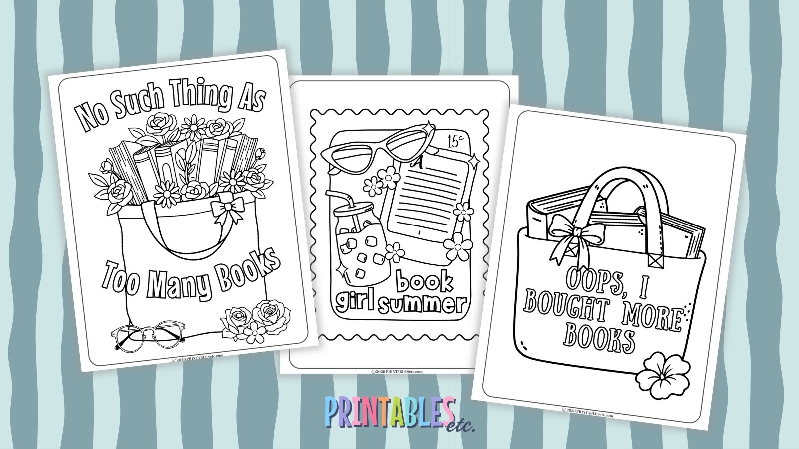 Book Lover Coloring Pages (Free Printable PDF)